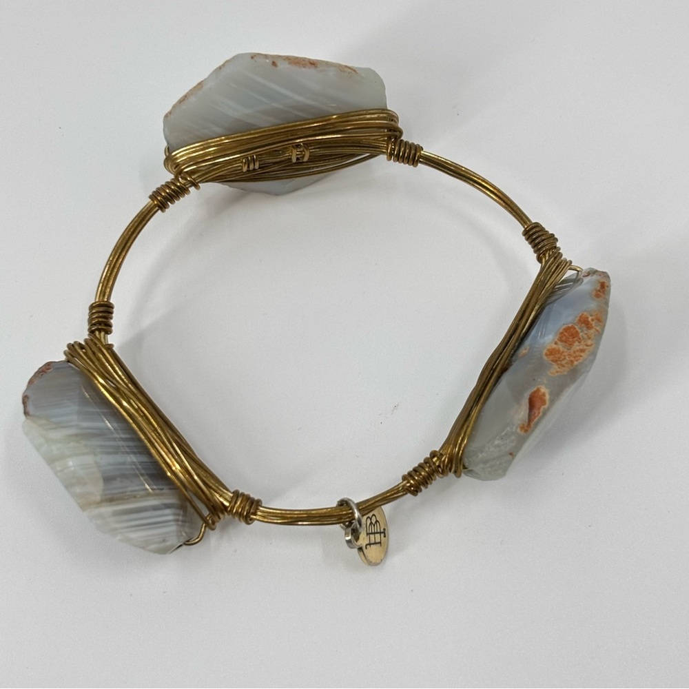 Bourbon and Boweties Gray Gold Bracelet